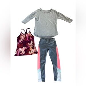Athleta Girl Bundle! 1 Legging and Two Tops Size XXS